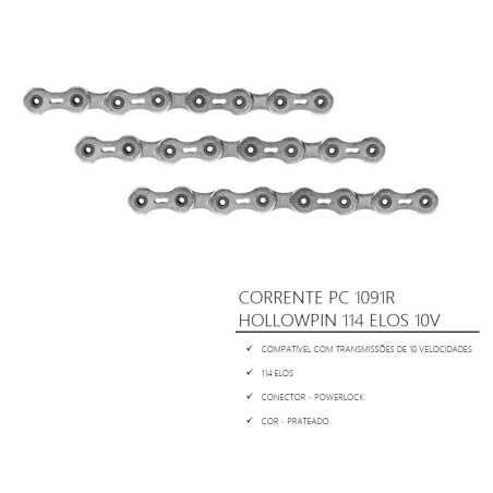 CADENA PC 1091R HOLLOWPIN 114 ENLACE 10 VELOC..