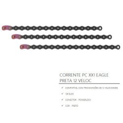 CORRENTE PC XX1 EAGLE PRETA 126 ELOS 12 VELOC..