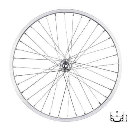 RODA FRENTE RMX 20, PRATEADO 406X20 CUBO F80428