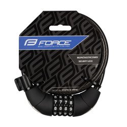 Cadeado Código espiral F LUX com suporte 85cm/10mm preto