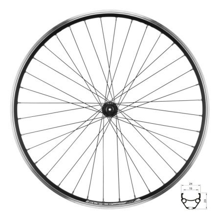 RUEDA DELANTERA FORCE CLASSIC 559X19 "V" HBTX500 36SH