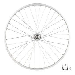 ROUE ARRIÈRE FORCE RMX 21, 507x21, SILVER, HUB F80429
