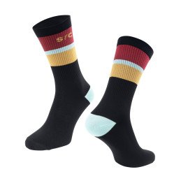 MEIAS FORCE STRIPE LONG PRETO