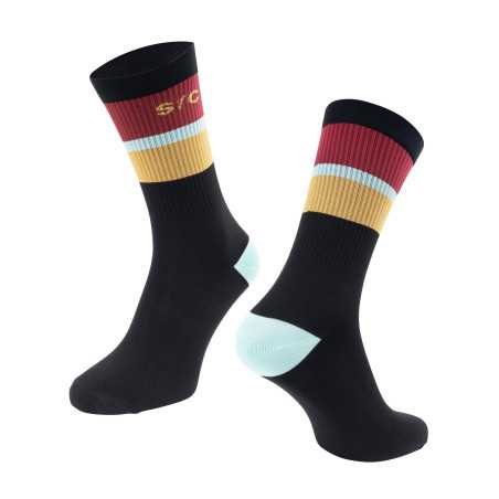 MEIAS FORCE STRIPE LONG PRETO