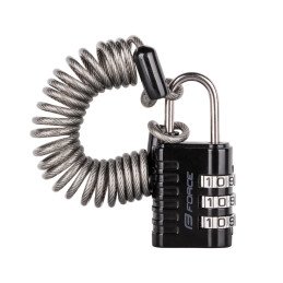 LOCK FORCE SMALL 2 SPIRAL 120CM/3MM BLACK