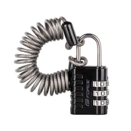 LOCK FORCE SMALL 2 SPIRAL 120CM/3MM BLACK