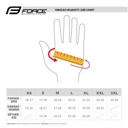 GUANTES FORCE FINE NEGRO-BLANCO