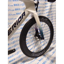 BIKE MERIDA REACTO 5000 PEARL/BLUE(TEAL) 2027 + WHEELS VISION