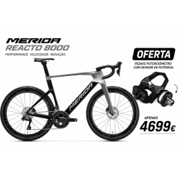 VÉLO MERIDA REACTO 8000 SLATE GRIS/NOIR (GRIS) 2027 + FAVERO