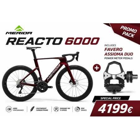 BIKE MERIDA REACTO 6000 PASSION RED 2027 + FAVERO POWERMETERS
