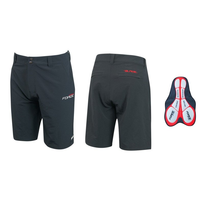 Shorts FORCE BLADE MTB BLACK