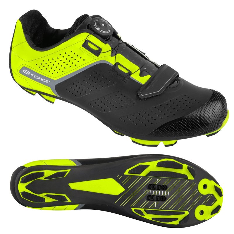 Sapatos FORCE MTB CARBON DEVIL PRO AMARELO