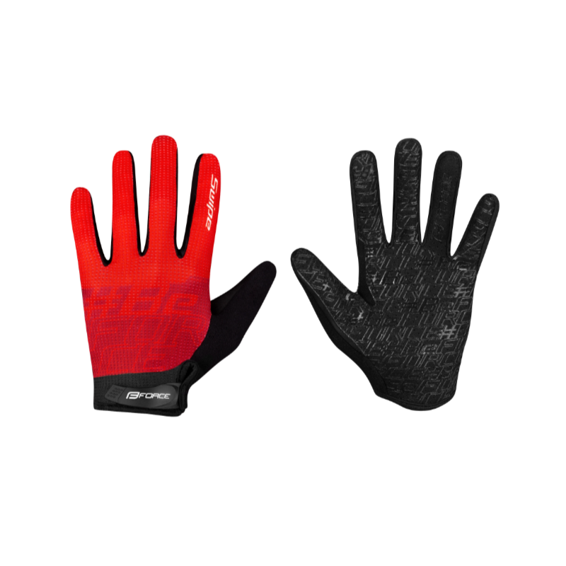 Luvas FORCE MTB SWIPE Summer PRETO-VERMELHO