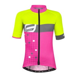 Maillot FORCE KID SQUARE STAR enfant JAUNE-ROSE
