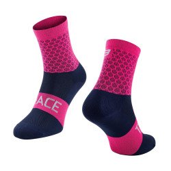 Meias FORCE TRACE ROSA-PRETO