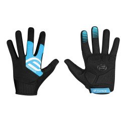 Guantes FORCE MTB POWER NEGRO-AZUL