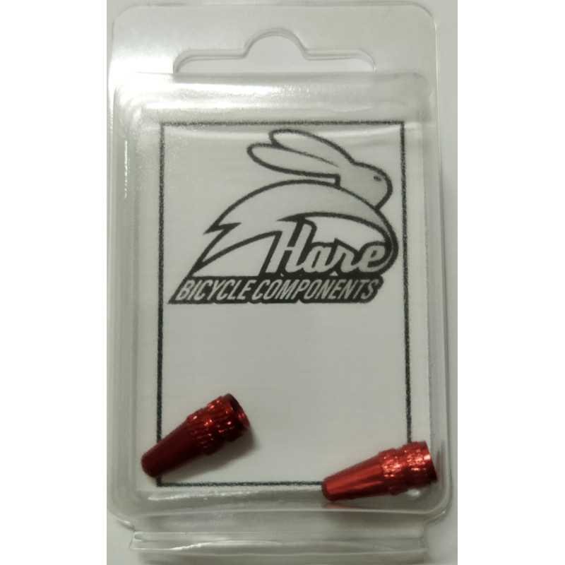Valve Cap Presta (pair) Hare Bicycle Components 145 RED